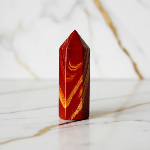 Mini Roter Jaspis Obelisk – Erdung & Stärke CrystalScents