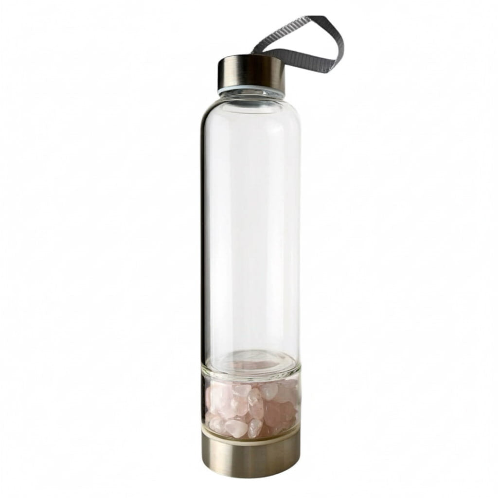 Rosenquarz Trinkflasche - Rosa Thermotasche CrystalScents