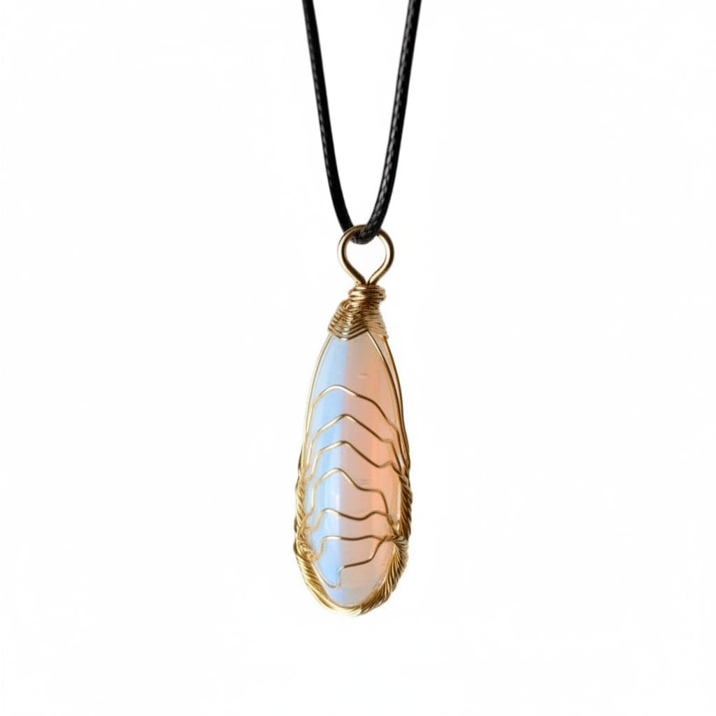 Opalit Halskette - Golden Verziert CrystalScents