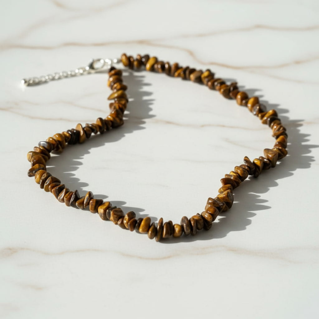 Tigerauge Splitter Halskette – Energie & Charakter
