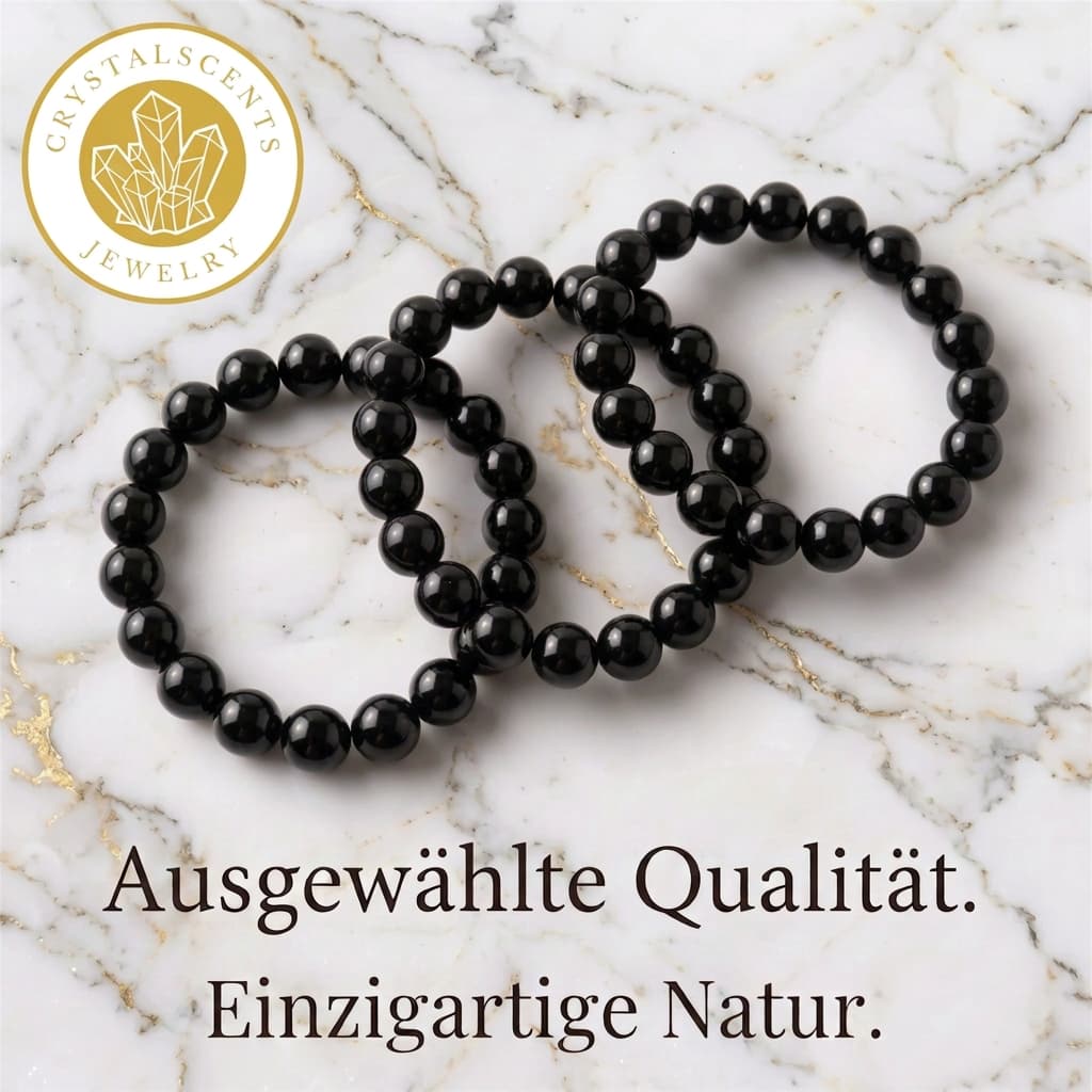 Obsidian Kugelarmband – Tiefschwarzer Glanz