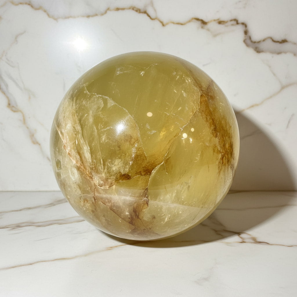 Große Citrin Kugel – Lebensfreude & Energie CrystalScents
