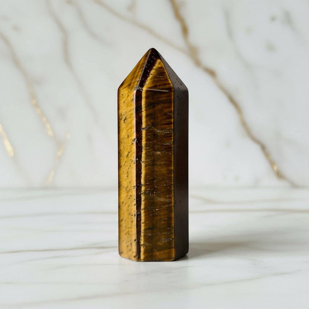 Mini Tigerauge Obelisk – Ruhe & Ausgleich CrystalScents