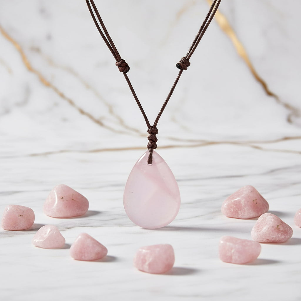 Rosenquarz Halskette - Licht & Liebe CrystalScents
