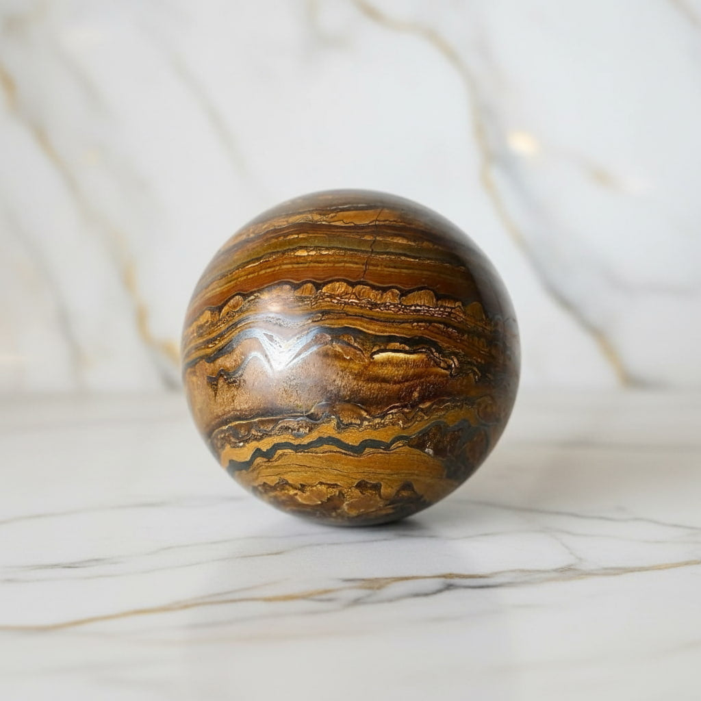 Große Tigereisen Kugel – Mut, Stabilität & innere Stärke CrystalScents