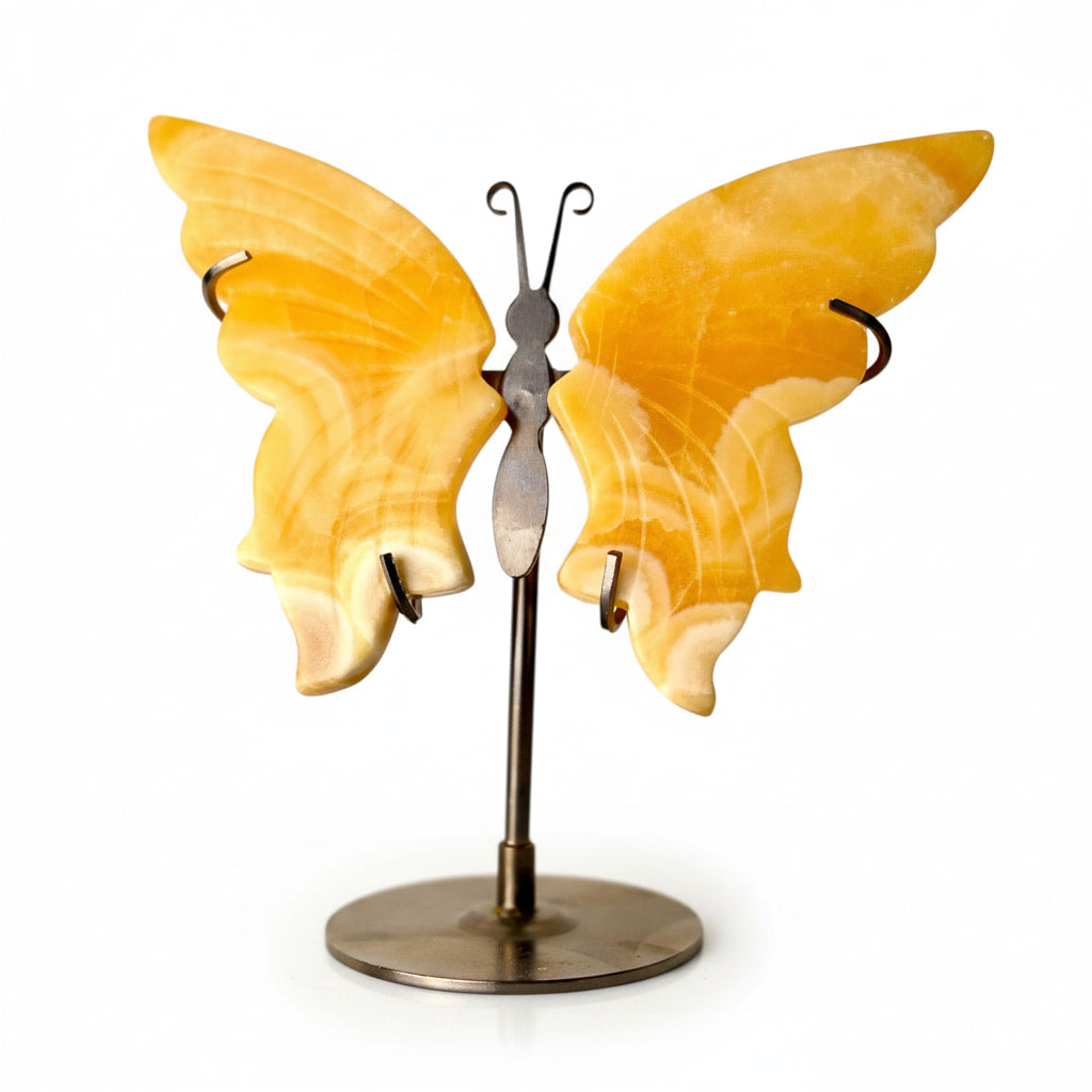 Calcit Schmetterling - Strahlend gelbe Flügel CrystalScents