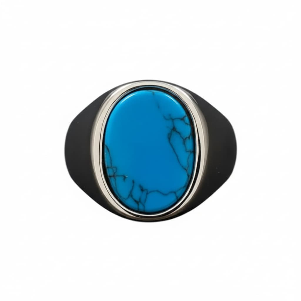 Türkis Ring Silber - ovaler Kristall CrystalScents