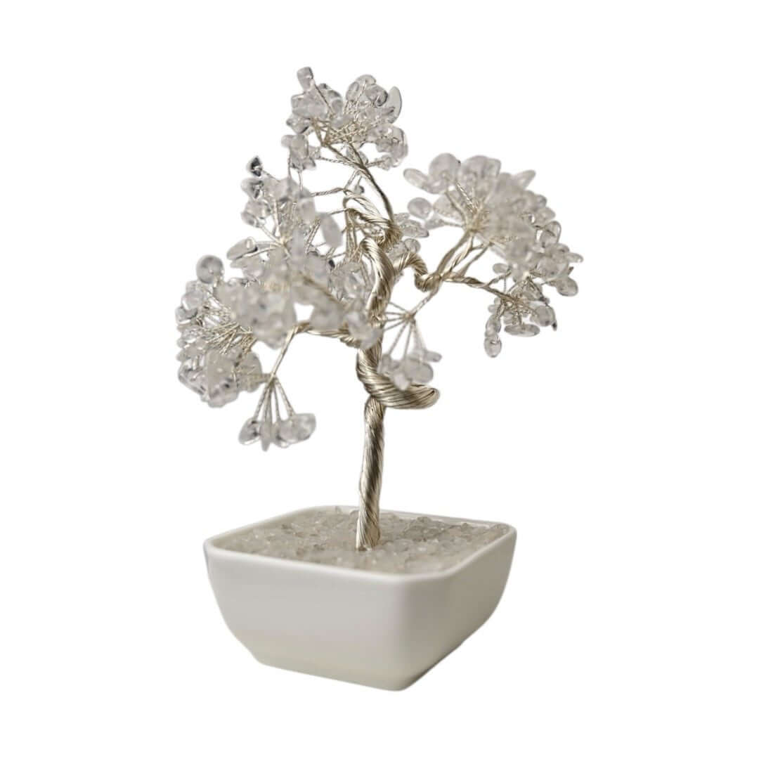 Bergkristall Baum in Keramiktopf - Klarheit & Ästhetik