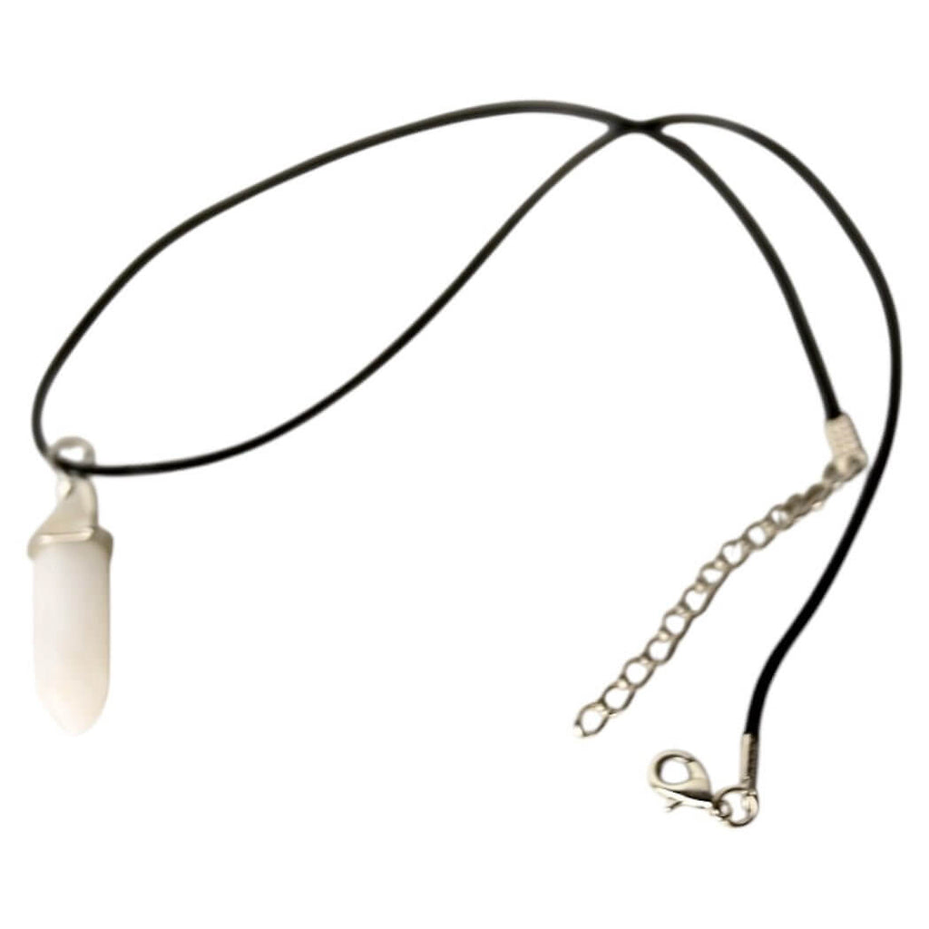 Schwarze Halskette mit Doppelender Bergkristall – Natürliche Kraftquelle für Klarheit und Vitalität