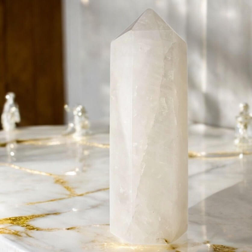 Großer Bergkristall Obelisk – Ausdrucksstarkes Edelsteinstück für Fokus und Harmonie