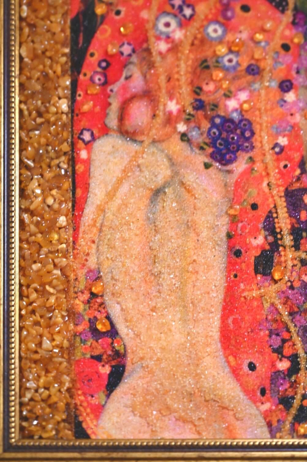 Bernstein-Bild „Sirenen“ – Faszinierendes Kunstwerk für Wohnraum und Harmonie