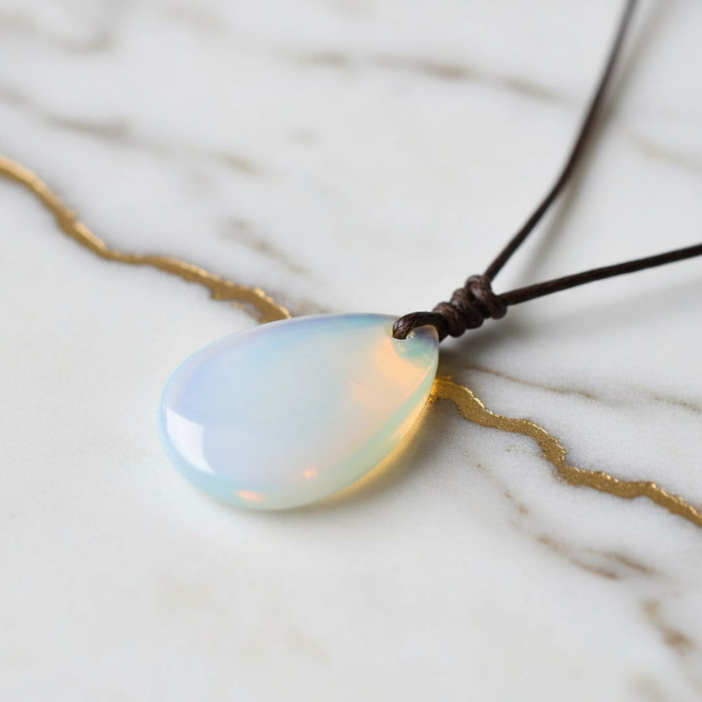 Opalit Halskette - Tropfenförmiger Anhänger