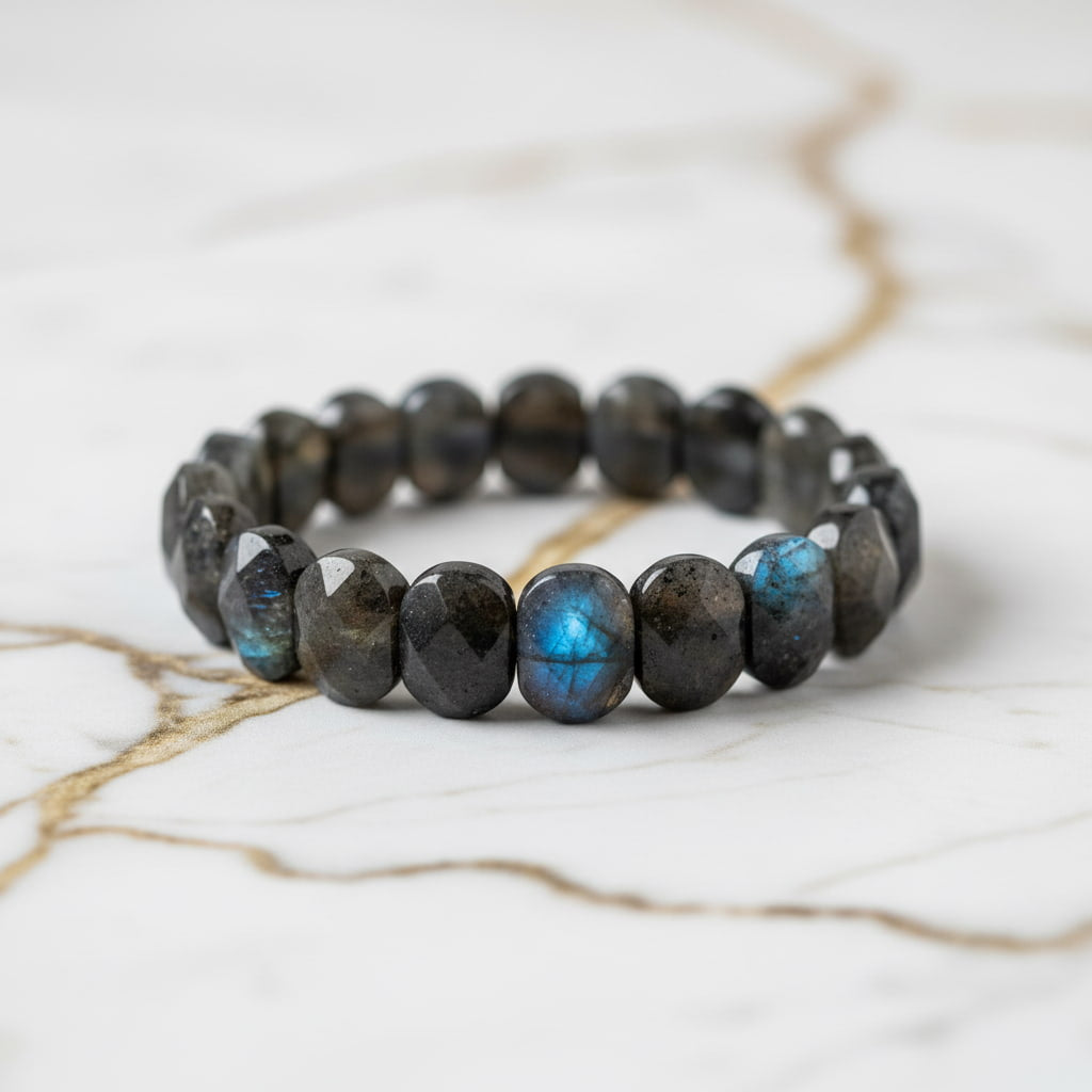 Labradorit Facettenarmband – Fokus & Transformation