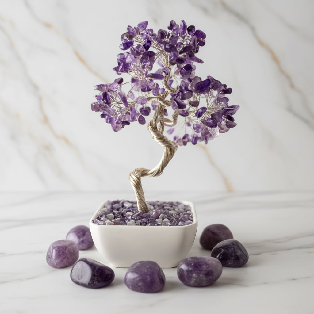 Amethyst Baum in Keramik – Harmonie & Balance CrystalScents
