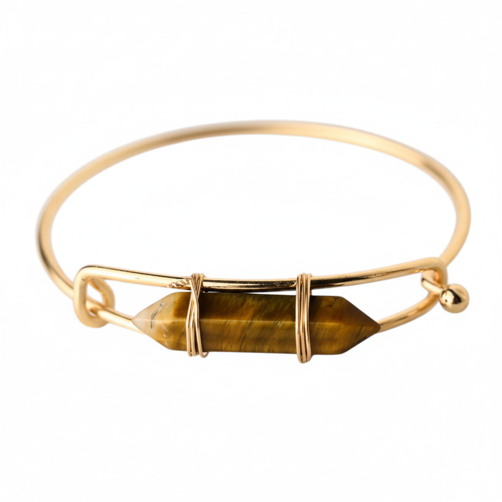 Tigerauge Armreif - Doppelender