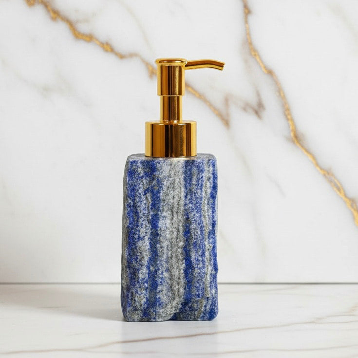 Lapislazuli Seifenspender – Harmonie & Glanz CrystalScents