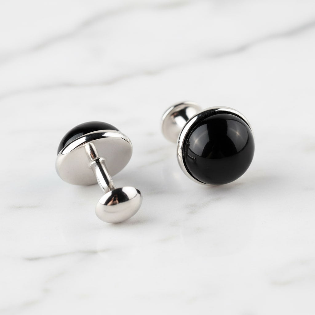 Obsidian Manschettenknöpfe - Stärke & Stabilität CrystalScents
