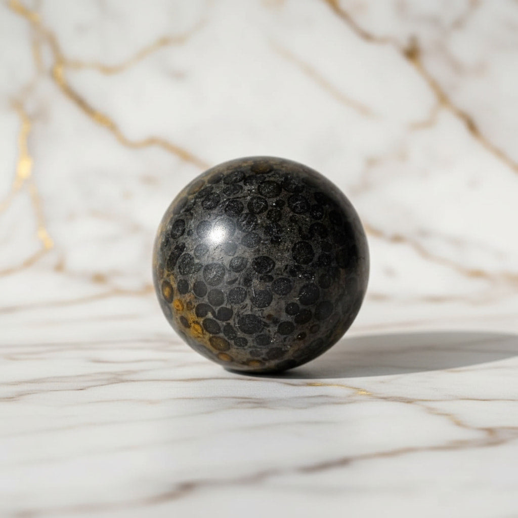 Leoparden Jaspis Kugel – Fokus & Inspiration CrystalScents