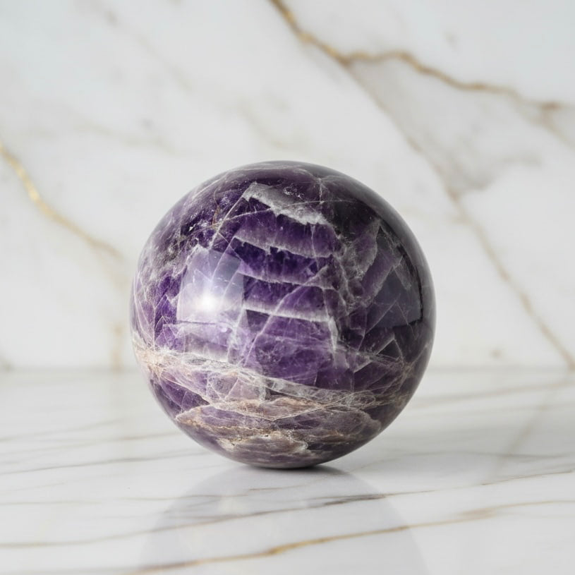 Große Amethyst Kugel – Harmonie & Eleganz für Zuhause CrystalScents