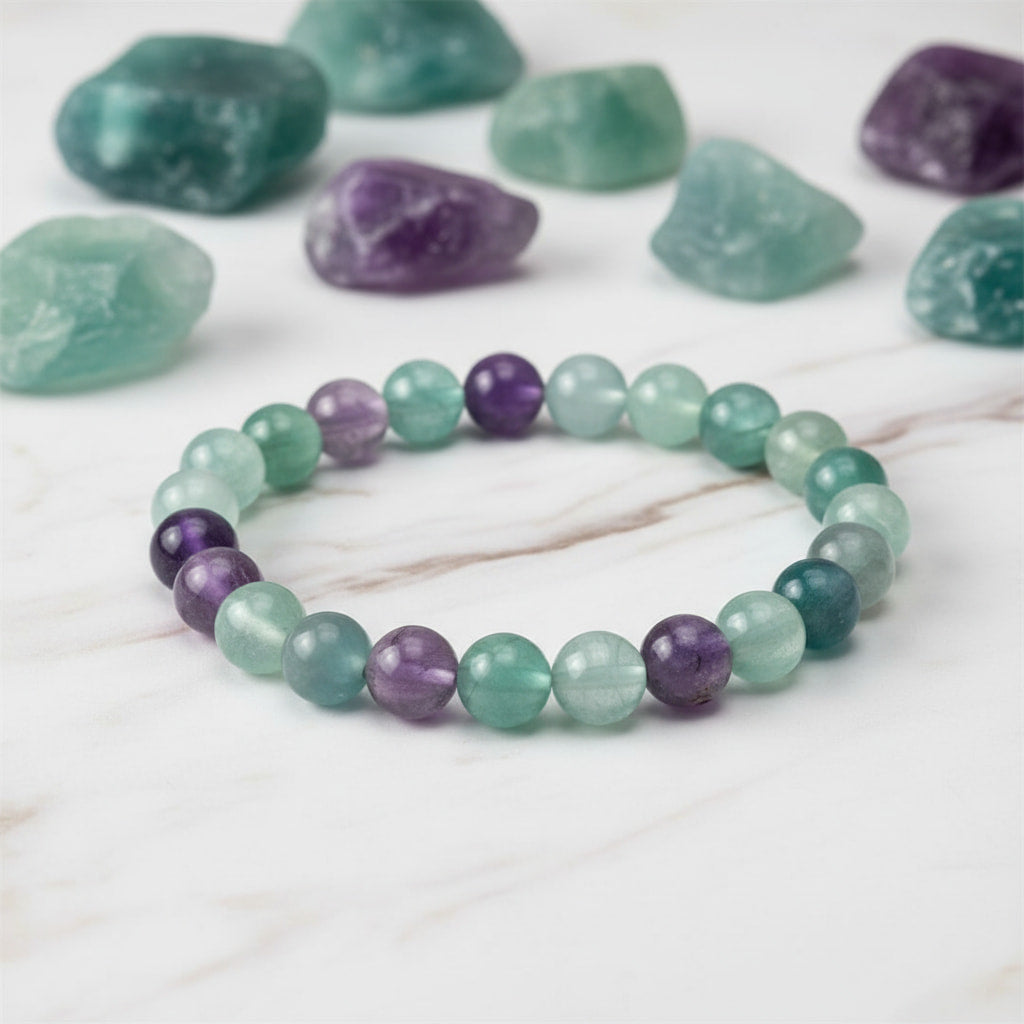 Fluorit Kugelarmband – Inspiration & Harmonie CrystalScents