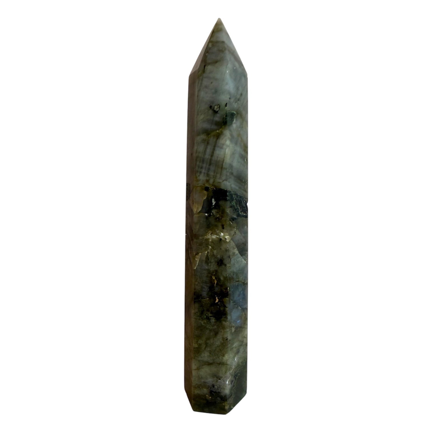 Labradorit Obelisk – Mut & Stärke