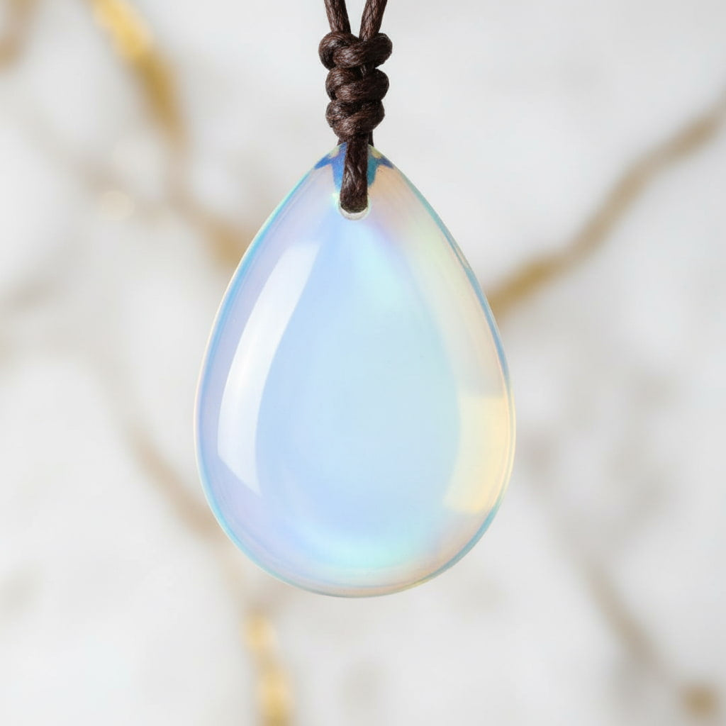 Opalit Halskette - Tropfenförmiger Anhänger CrystalScents