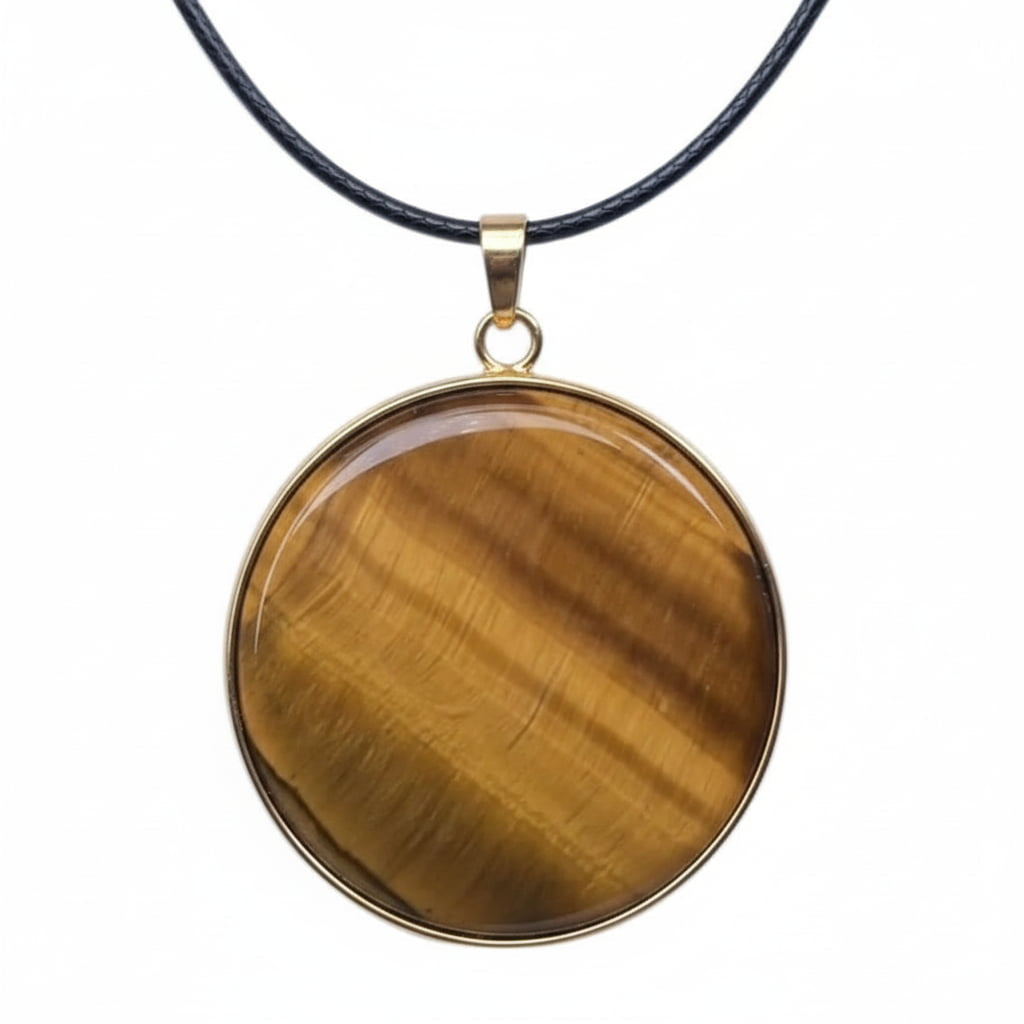 Tigerauge Halskette - Schimmernde Scheibe JETZT sichern CrystalScents