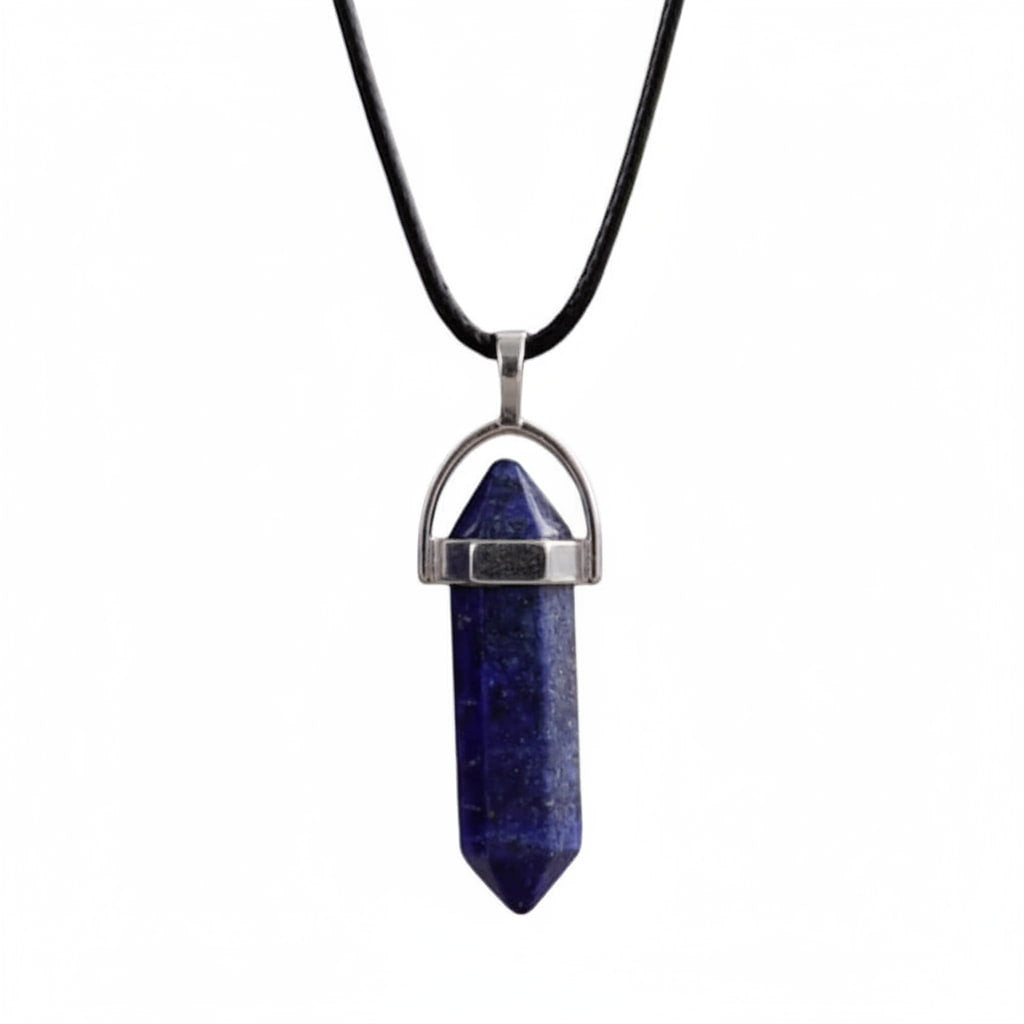 Lapislazuli Halskette – Doppelender-Anhänger für Balance CrystalScents