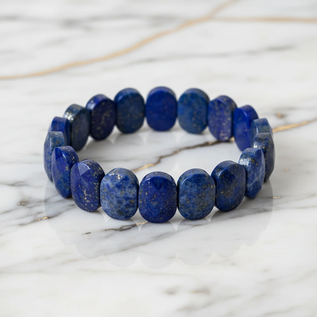 Lapislazuli Facettenarmband – Faszination & Eleganz