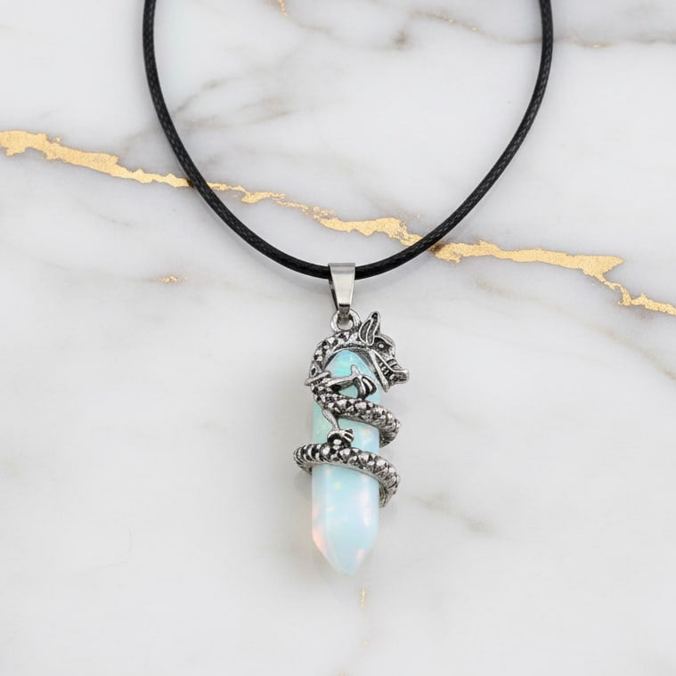 Opalit Halskette - Doppelender Drache CrystalScents