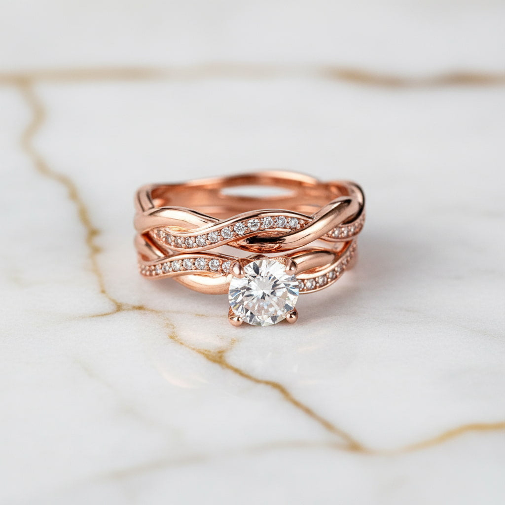 Ring – 2-teilig im geflochtenen Design CrystalScents