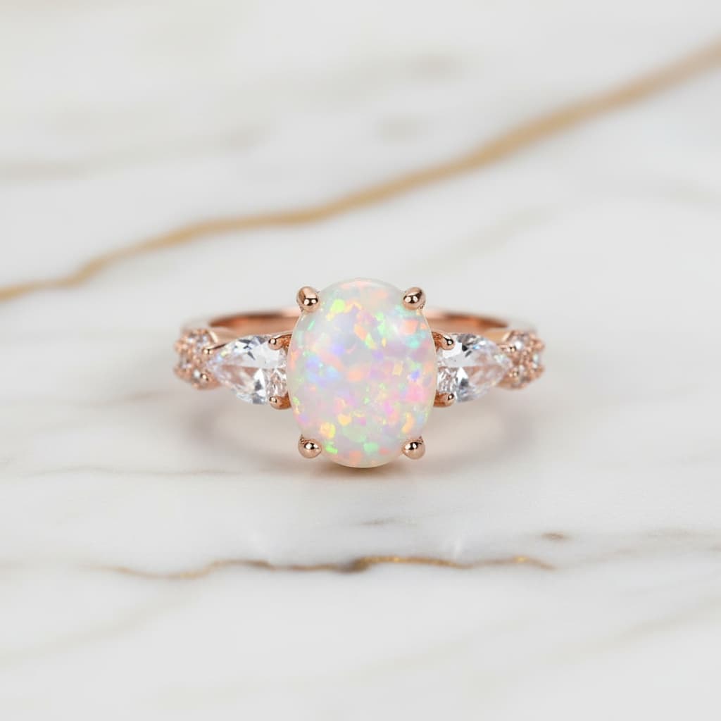 Opal Ring - Funkelndes Farbspiel