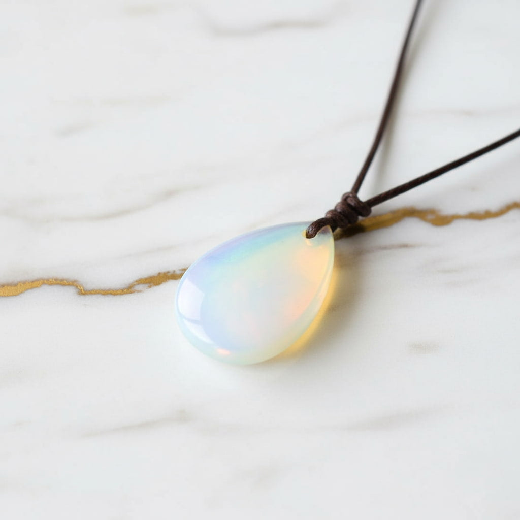 Opalit Halskette - Tropfenförmiger Anhänger