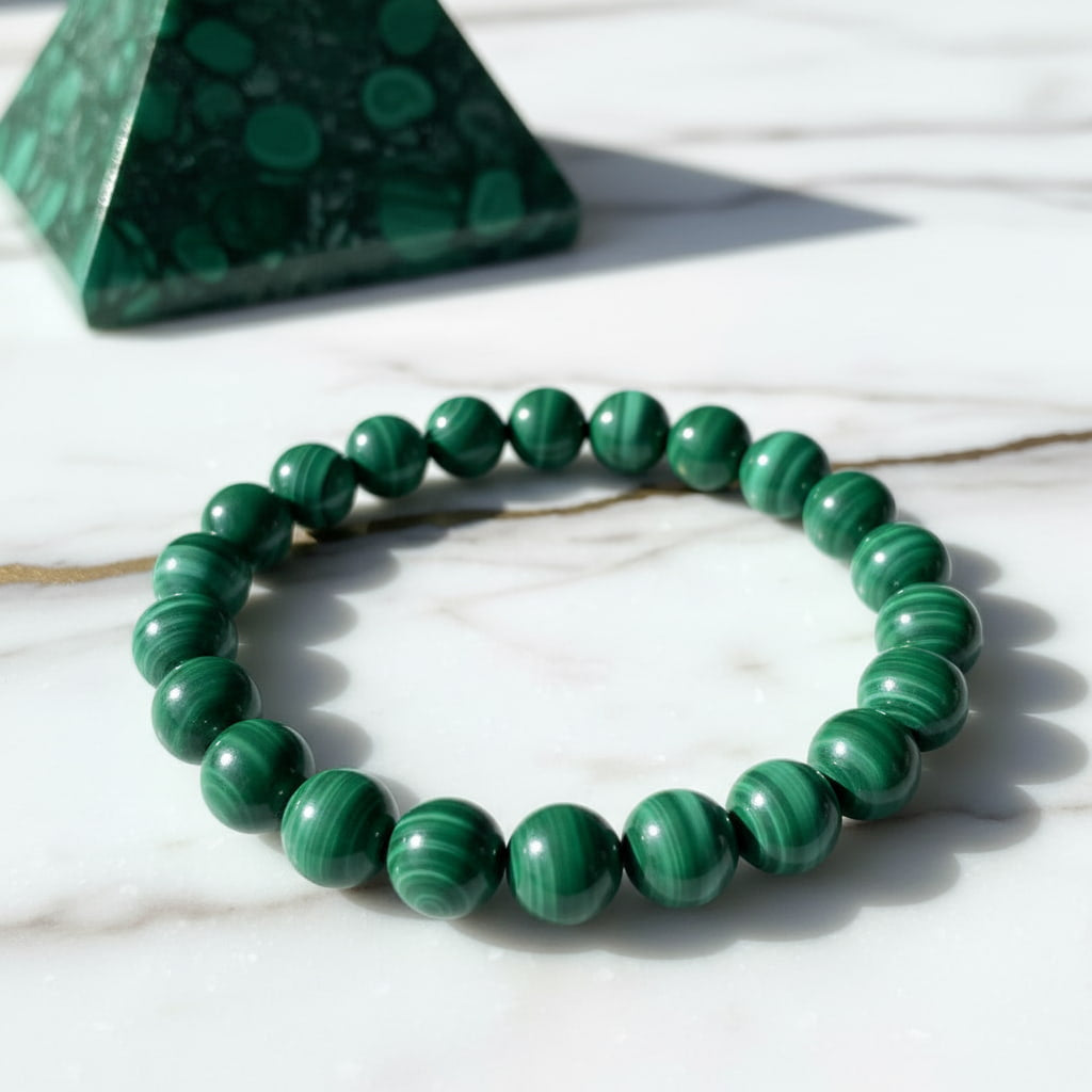 Malachit Kugelarmband – Fokus & Balance CrystalScents