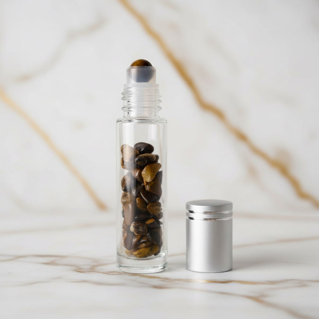 Tigerauge Ölroller – Praktische Größe für die Handtasche CrystalScents