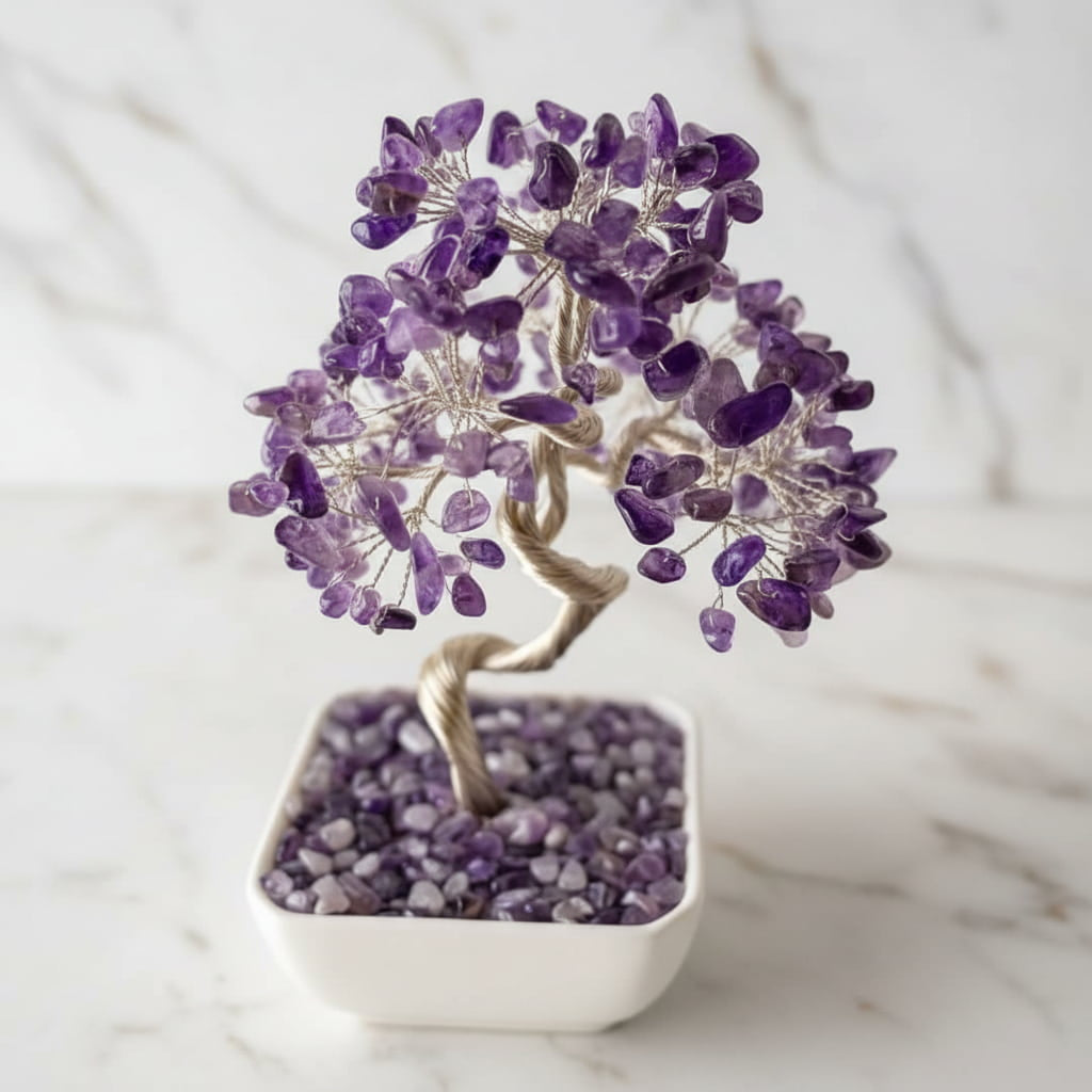 Amethyst Baum in Keramik – Harmonie & Balance CrystalScents