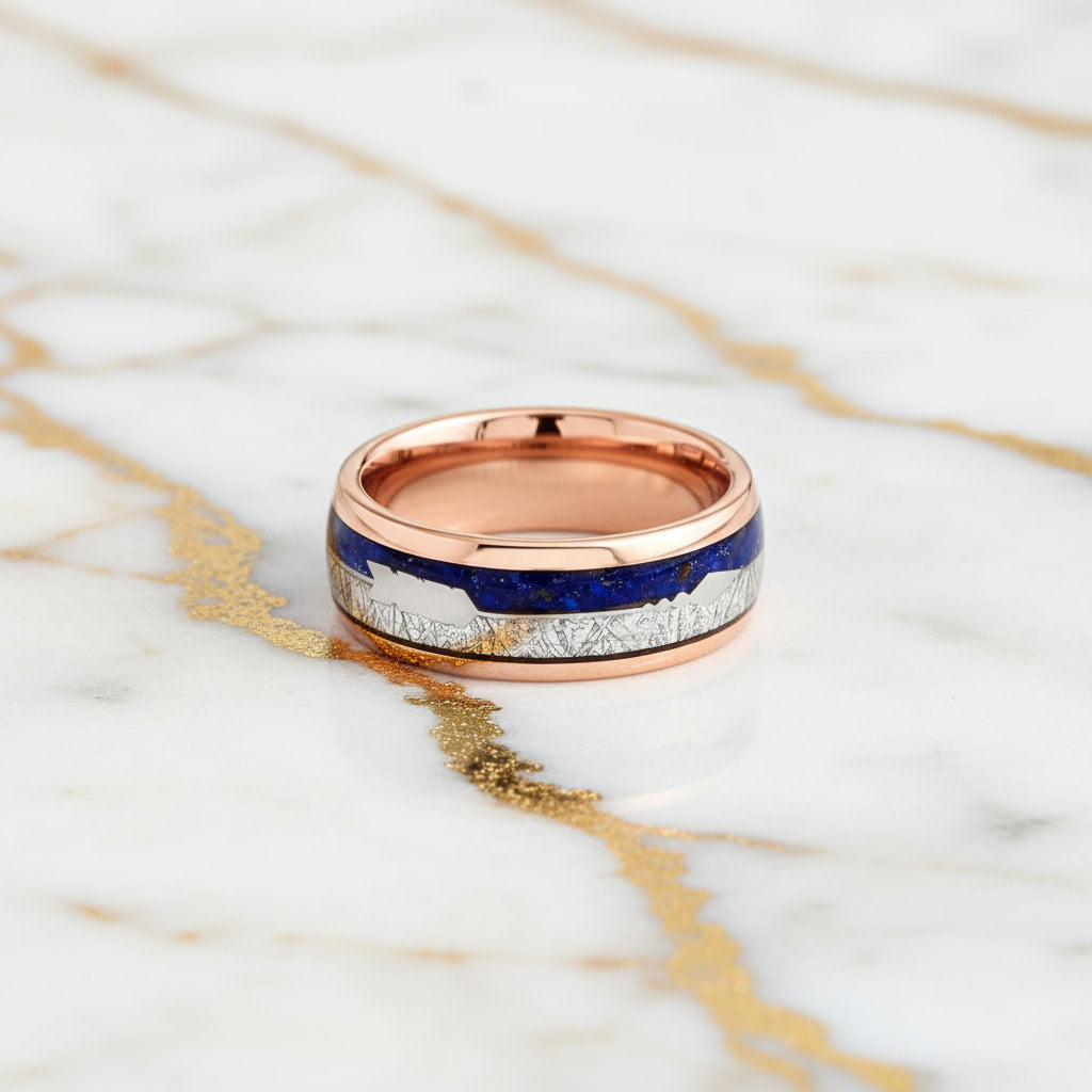 Ring – Roségold mit dunkelblauem Pfeil CrystalScents