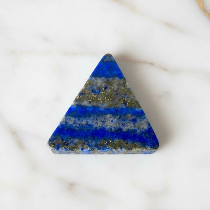 Lapislazuli Dreieck - Amulett mit Auge