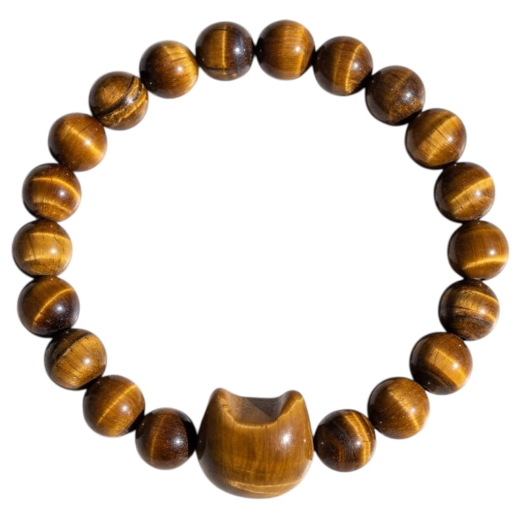 Tigerauge Kugelarmband - Katze CrystalScents