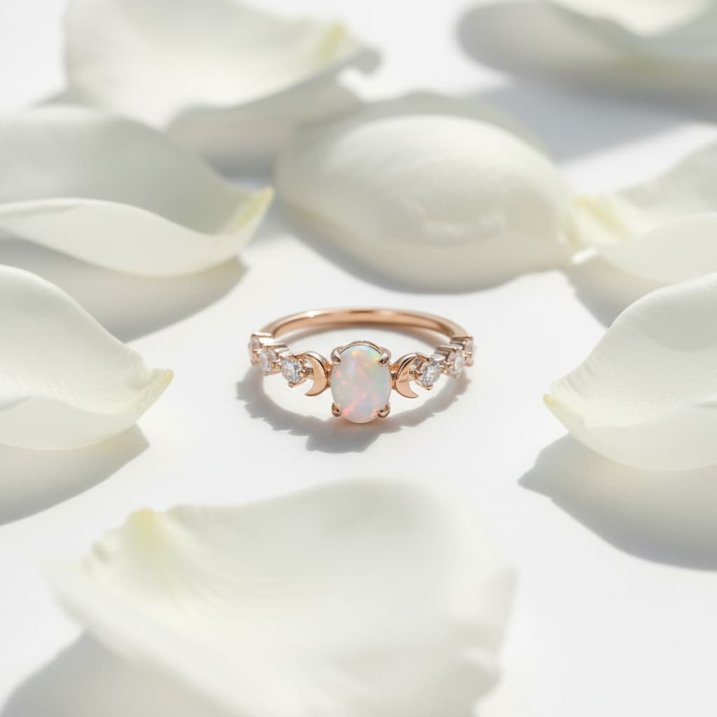 Opal Ring Roségold – Ausdrucksstarke Eleganz