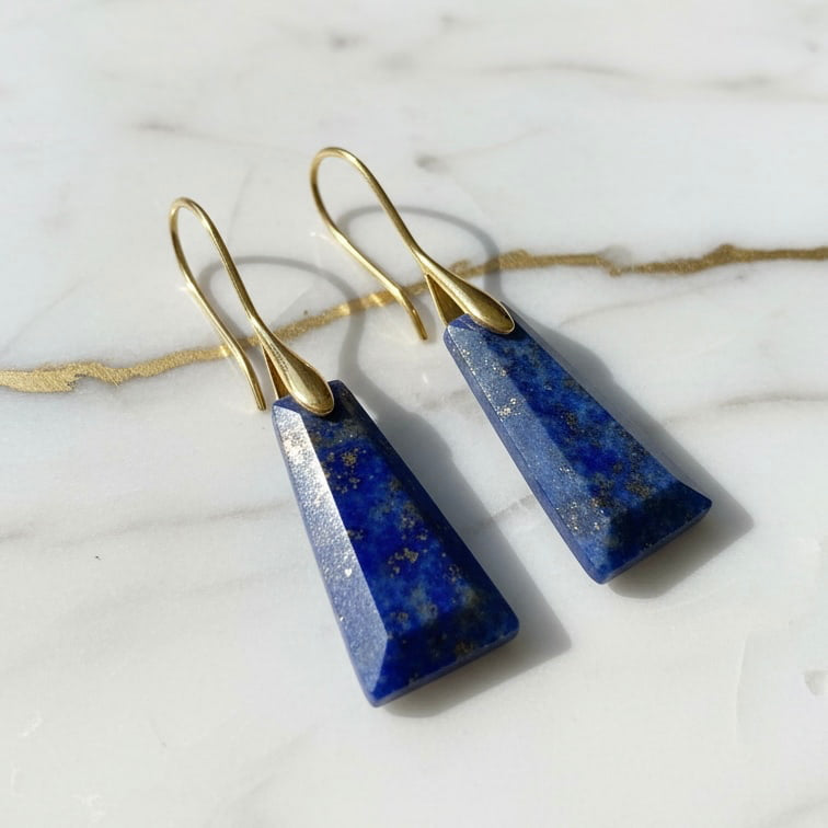 Lapislazuli Ohrringe - Eleganz & Ausstrahlung CrystalScents