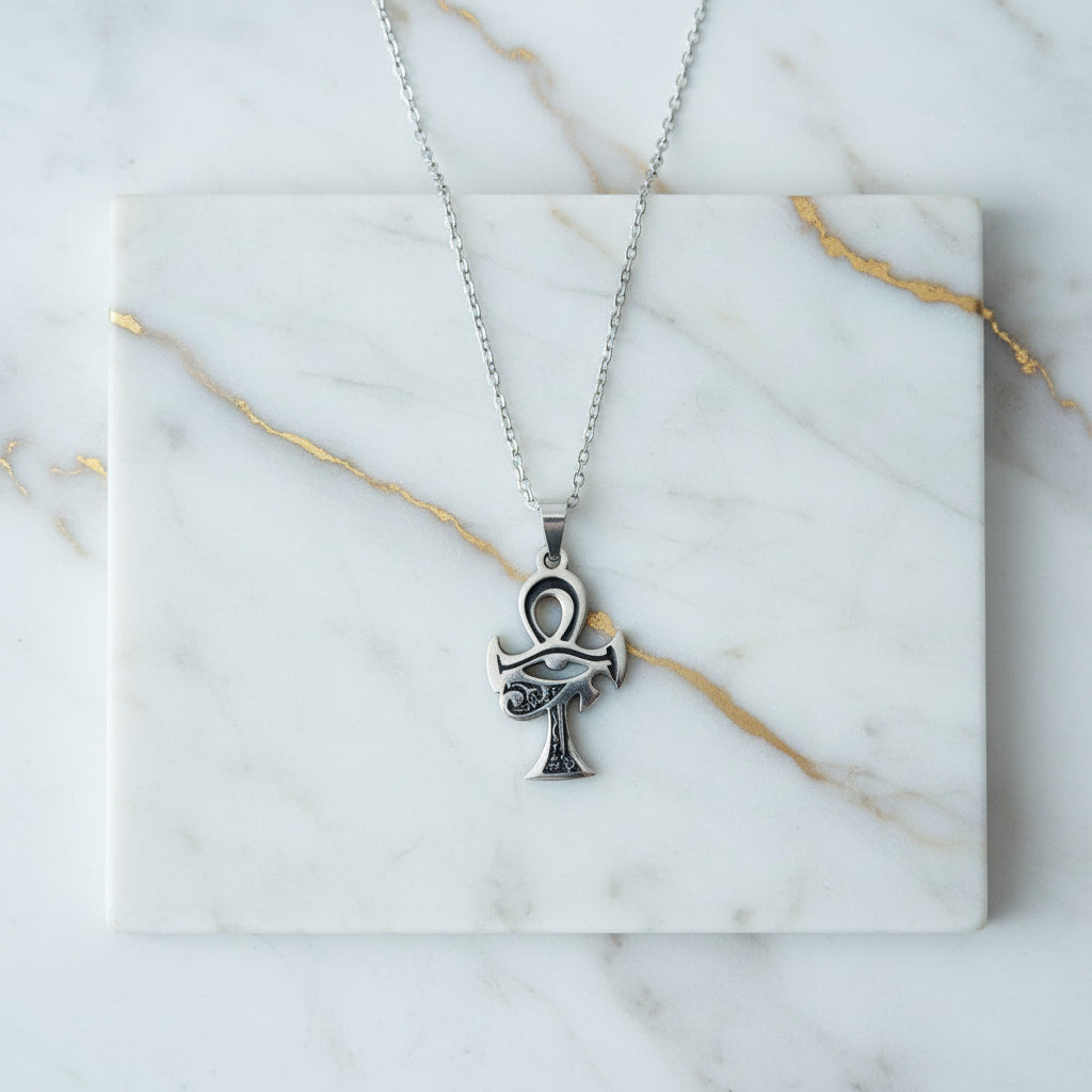 Halskette – Silberne Kette mit Anch-Anhänger CrystalScents