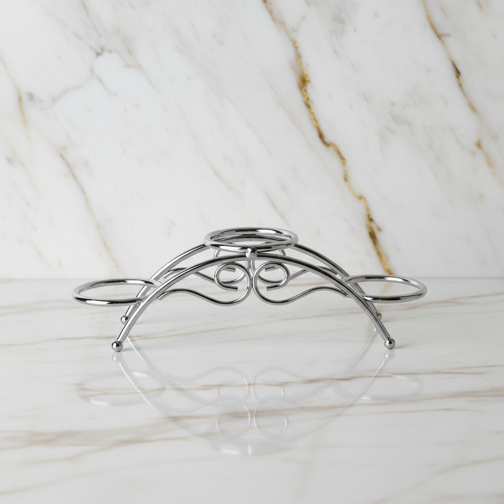 Kugelhalter Silber – Stilvoller Halter für 3 Kristallkugeln CrystalScents