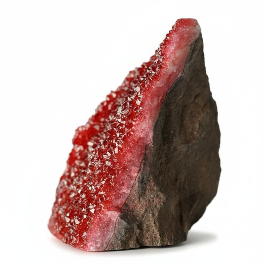 Amethystdruse Rot – Glitzernde Flamme für Wohnräume CrystalScents