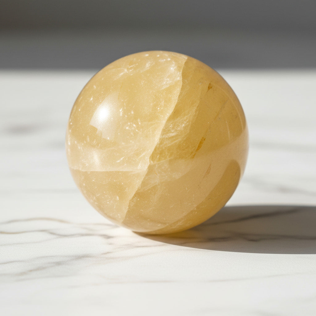 Calcit Kugel – Lebensfreude & Kreativität CrystalScents