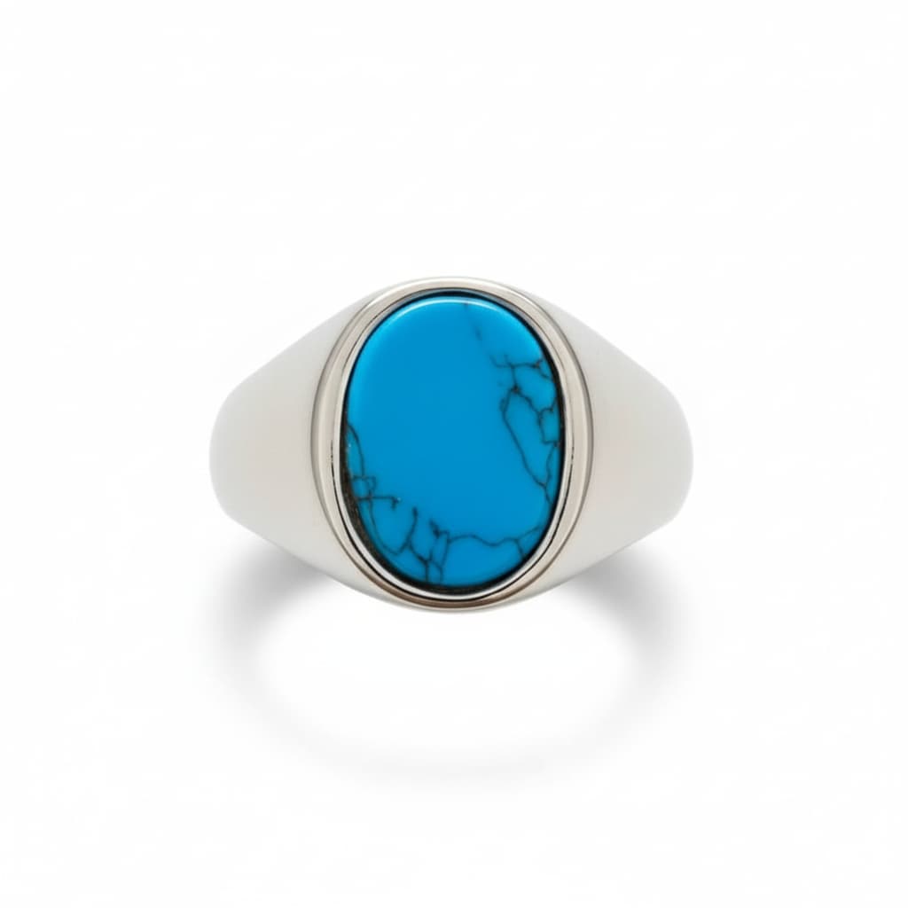 Türkis Ring Silber - ovaler Kristall CrystalScents