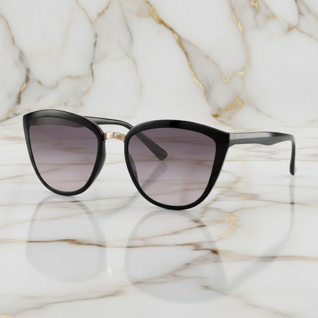 Sonnenbrille – Schwarzes Cateye CrystalScents