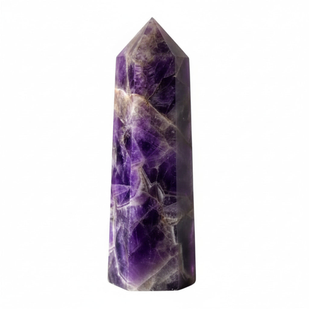 Amethyst Obelisk 17,5 cm – Kristall Obelisk Dekoration CrystalScents