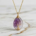 Amethyst Halskette – Baum Anhänger für Lebenskraft & Mut CrystalScents
