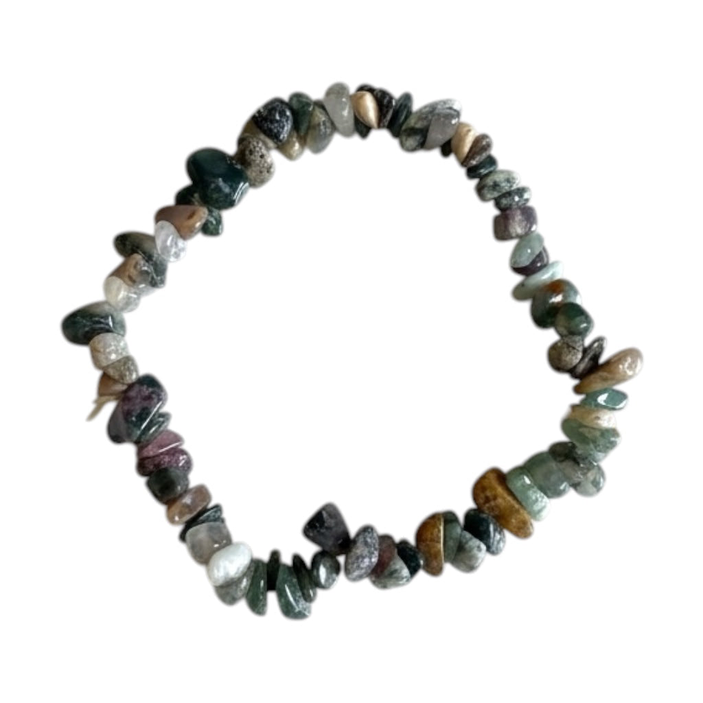 Moosachat Splitterarmband - Erdung & Ausgeglichenheit CrystalScents
